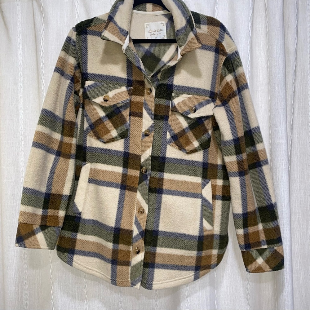 altar’d state fleece flannel button up jacket